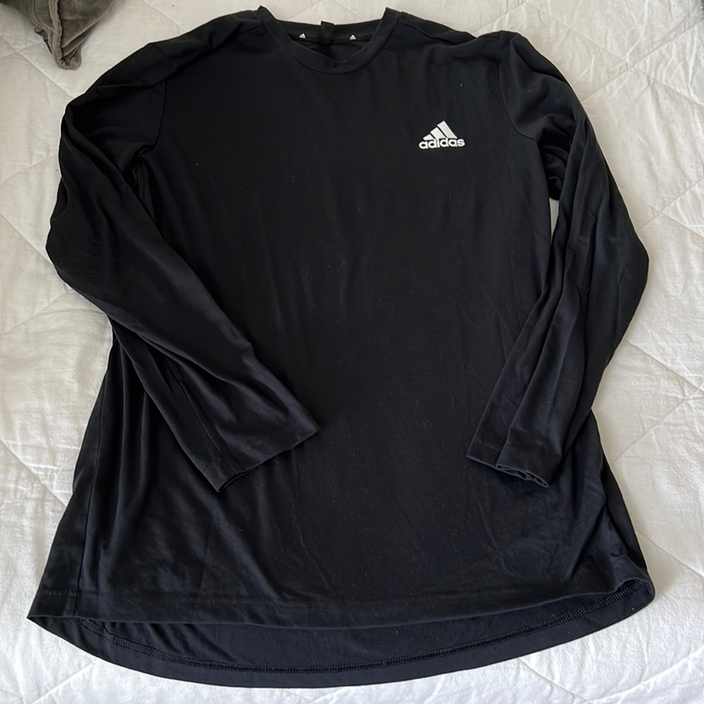Mens Adidas Long Sleeve Shirt Aeroready Black Size Large